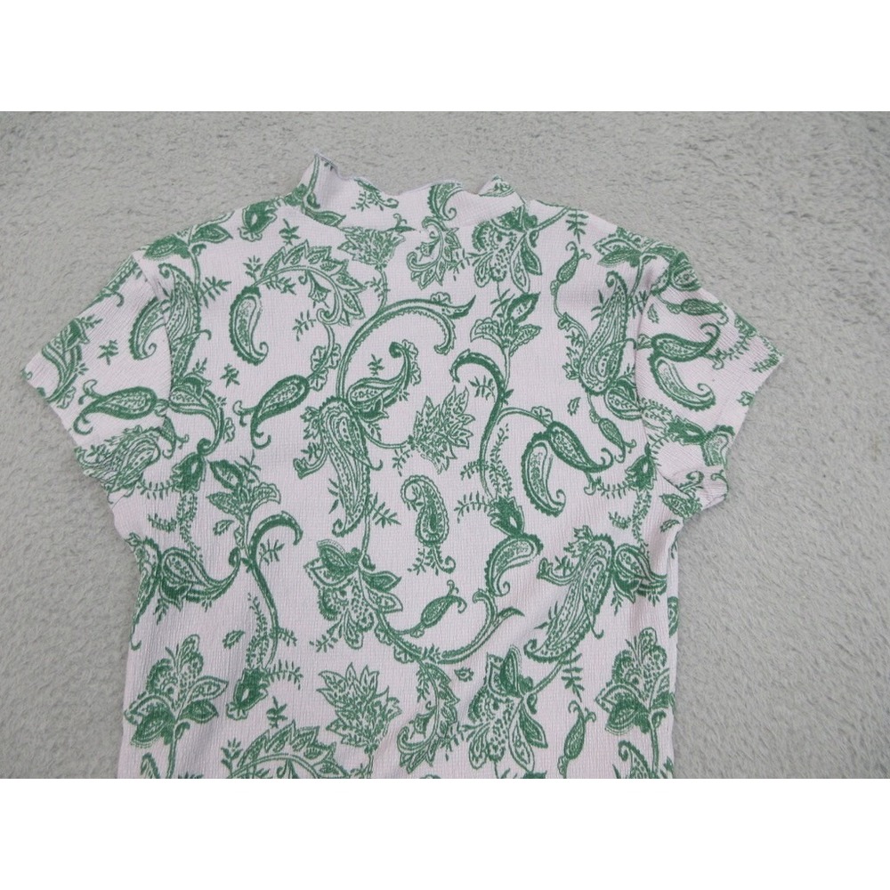 Urban Outfitters Dress Womens M Green Paisley Print Mock Neck Y2K Goblincore - Picture 8 of 16